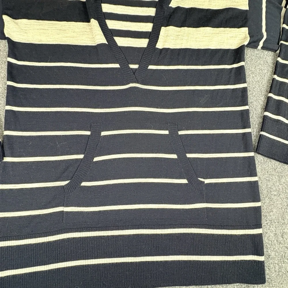 Vintage Y2K Banana Republic Hoodie Sweater Mens L Navy‎ Wool Baja Boho Coastal